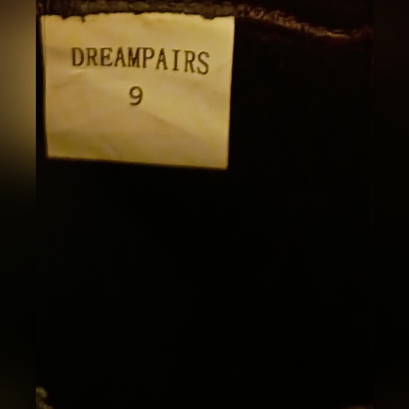 Women's Black Dream Pairs Faux Leather Snake Skin Ankle Boots With Zipper Size 9 - Picture 5 of 9